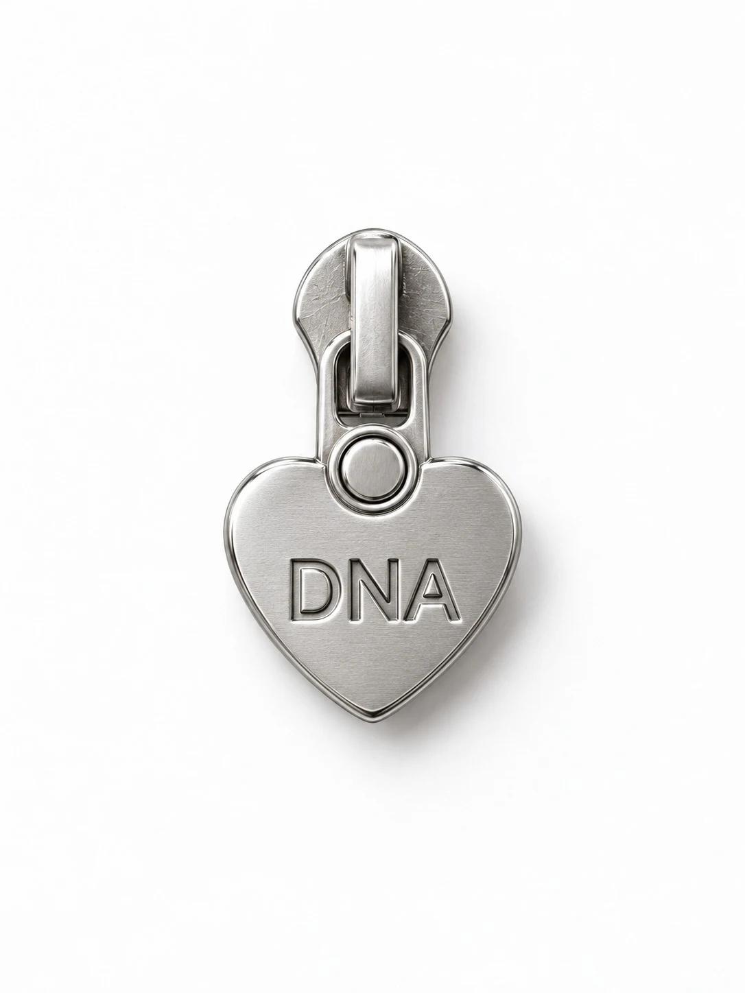 #5 metal zipper slider heart shaped puller auto- lock